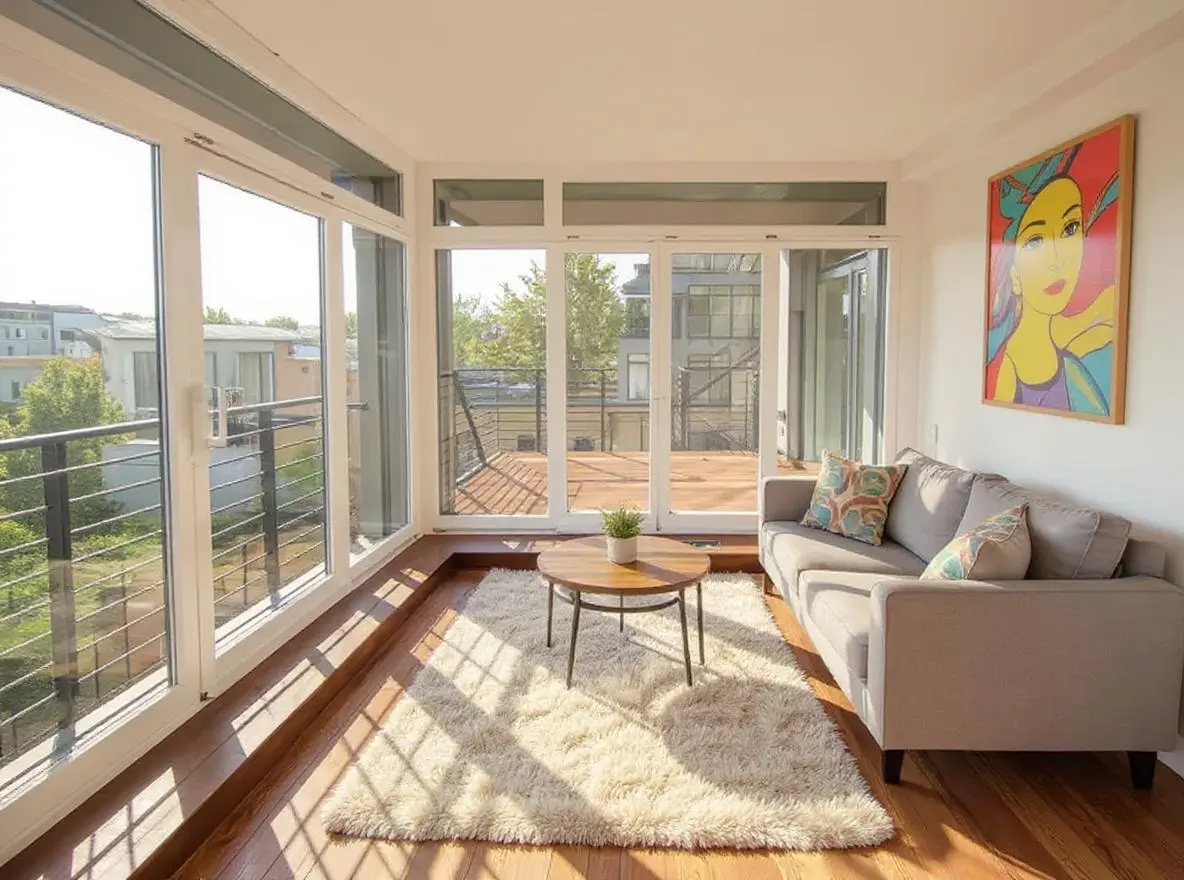 Home office staging transformation - After AI enhancement